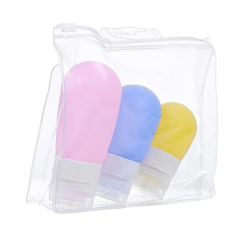 NOLITOY 1Set Bottiglie per Lozione per Viaggi Contenitori Portatili per Shampoo e Cosmetici con Sacchetto per Amanti Dei Viaggi