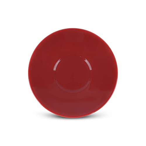 Image of Dandy Lines Royal Cups and Saucers Red Leaves Paradise, Cup and Saucer, Ceramic, Pack of 6, Microwave & Dishwasher Safe, Great for Hosting & Gifting