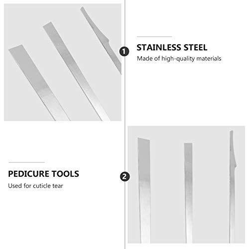 Minkissy 47HAP6RXLF2692002KJJ 3Pcs Pedicure Knife Professional Pedicure Nail Knife Set Toenail Knives Cuticle Remover Foot Repair Sharp Blade Kit thumb #1