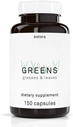 ESTORA Greens Whole Food Vegan Probiotic Supplement (150 Vegetable Capsules)