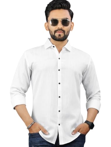 Image of Popcorn Texture Long Sleeve Casual Shirt