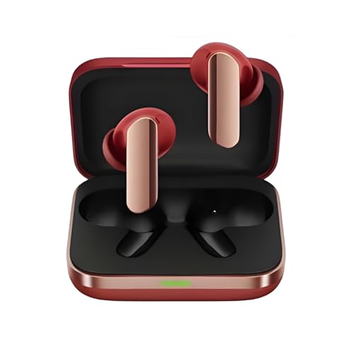 Image of Haroon Buds 7 Pro TWS Wireless Earbuds Bluetooth with Noise Cancellation 48 Hours Playtime with Charging Case (Fiery Red)