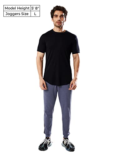 Image of The Souled Store Men Denim Melange Multicolored Solid Joggers