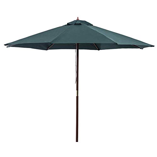 Parasol de aluminio ligero y robusto sombrilla 2.7m roja con toldo protector UV jardín