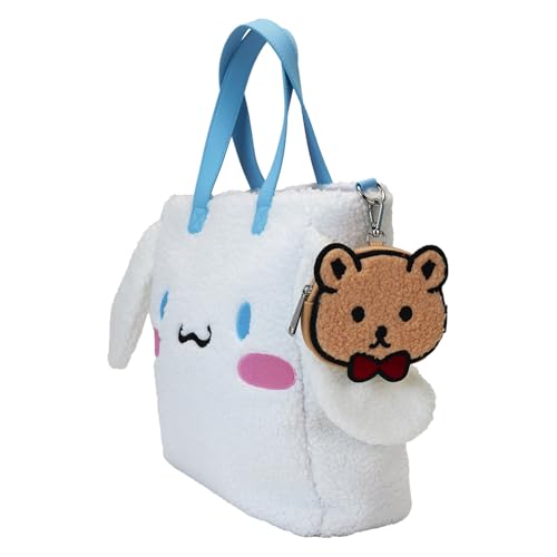 Image of Loungefly Sanrio Cinnamoroll Sherpa Tote Bag with Coin Bag