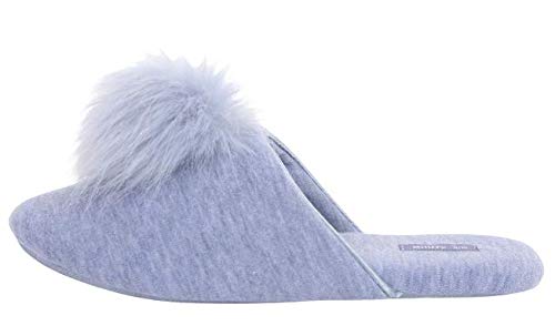 Millffy Women's Cozy House Slippers Fluffy Faux Fur Ball Comfy Slides Bedroom Home Cotton Knit Slippers4