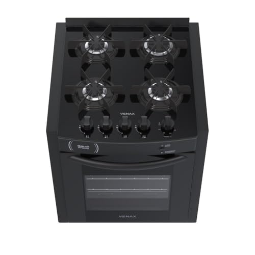 Fogao A Gas De Embutir Gaudi Prisma Vitreo Bl 4q Preto Gas Glp