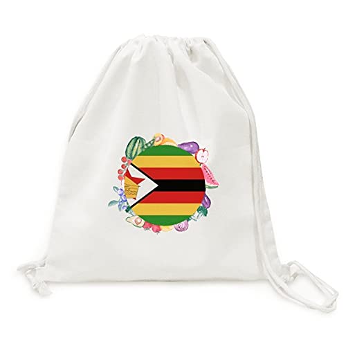 Sac pliable drapeau Zimbabwe en tissu, idée cadeau originale pour amoureux de l'Afrique