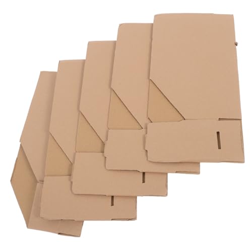 AKOOSY - AKOOSY 5 pièces Lot Boîtes de Rangement Carton Ondulé Bac de Classification et Organisation avec Ouverture Facile pour Stockage et Déménagement