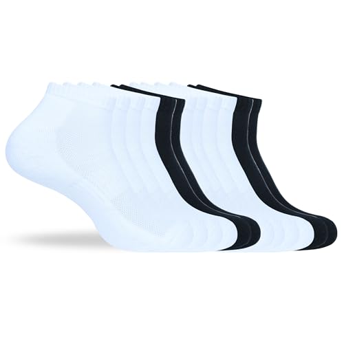 Image of Women's Ankle Socks Thick Cushioned Cotton, Moisture-Wicking socks, Breathable Performance Socks for Running, Sports