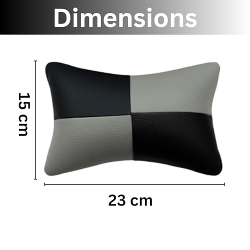 Image of Adroitz Car Neck Rest Pillow Set of 2 - Ergonomic Breathable Seat Headrest Cushion for Driving - Universal Fit Interior Accessory for Neck Support & Head Rest - Premium Car Pillow for Seat Comfort