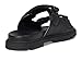 Coach Women's Sculpted C Double Band Sandal Flat, Black, 8