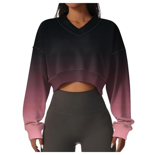 Pull Court Femme Pull Arc en Ciel La Dame À La Capuche Crop Top Manche Longue Sweat Ado Fille Sweat Shirt Court Haut Sexy Femme Militaire Pull Crop Top XXS Top Crop Femme Violet 2XL