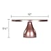 Amalfi Decor Cake Stand, Modern Round Metal Pedestal Holder, Rose Gold, 12 Inches