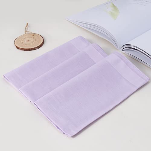 Image of HOULIFE Men's Cotton Handkerchiefs, Solid Color 60S Soft Cotton Hankies for Men Women 6 /12PCS 15.7 inchx15.7 inch
