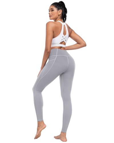 Image of ATHVOTAR Leggings with Pockets for Women, 7 Packs High Waisted Workout Tummy Control Yoga Pants