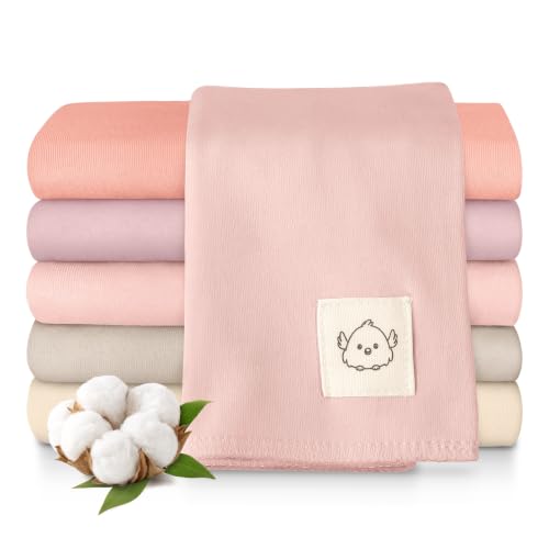 Image of Organic Burp Cloths Baby Boy, Girl,6-Pack Large Burping Cloths (Muted Muse)