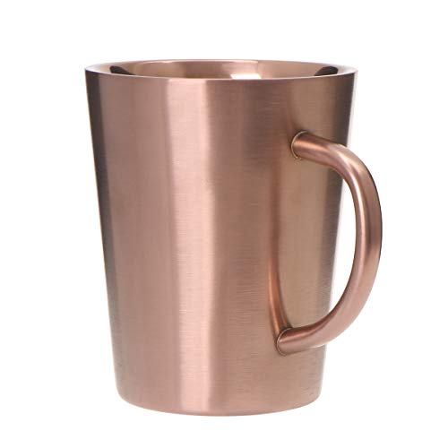 DOITOOL Caneca criativa de aço inoxidável de 340 ml com isolamento de caneca de café de camada dupla