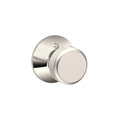 Image of SCHLAGE Bowery Knob Non-Turning Lock, Polished Nickel (F170 BWE 618)