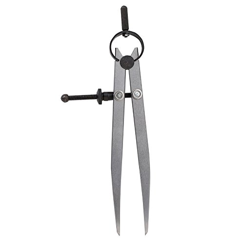 Zlksker 6 Inch Adjustable Lockable Steel Divider Wing Leather Compass #TOP1