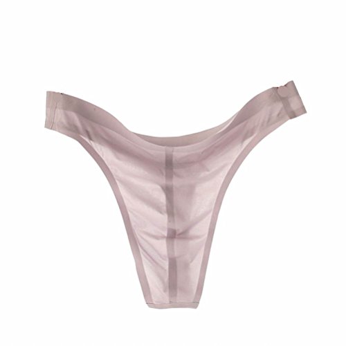 Gaogao Newest Free Breathing Male Smooth Ice Silk G-Strings&Thongs Underwear Brief (L, Black) #TOP5