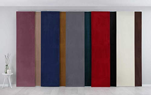 Gardinenbox Curtain box panel curtain sliding curtain Milano velvet opaque blackout panel carrier weighting bar - Image 2