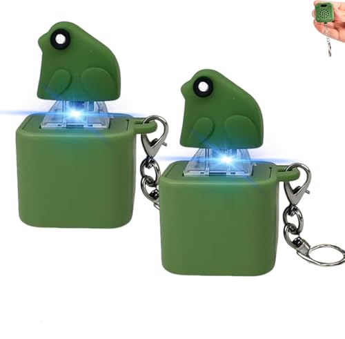Vibbang 2 PCS Porte-Clés Grenouille Coassante Mignon Rechargeables Jouets Anti-Stress avec Lumières, Objet Anti Stress Jouet, Anti Stress Adulte pour Adultes...