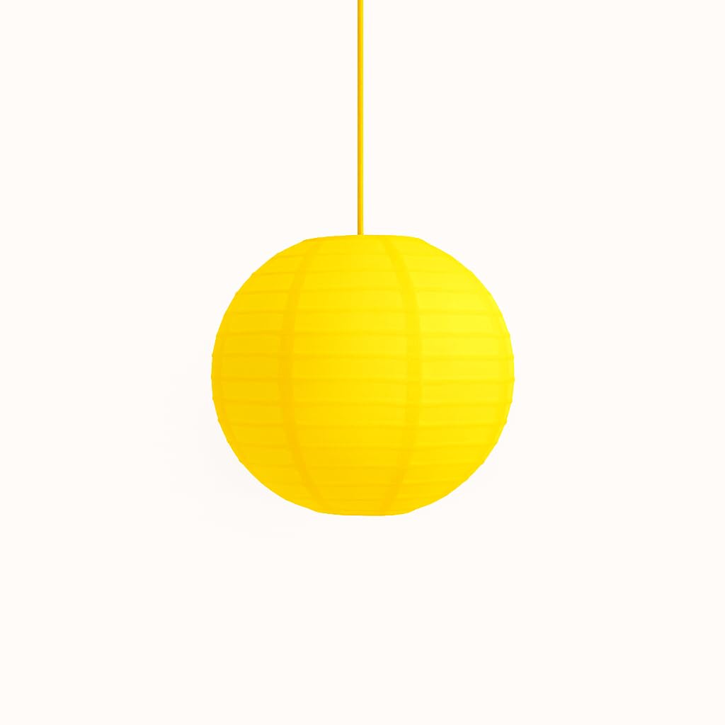 1 Piece Paper Lantern Lampshade for Ceiling Light Party Birthday Baby Shower Wedding Celebration Decoration (10"(25CM), Yellow)