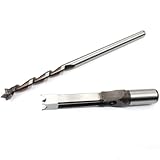 Vierkant Lochbohrer Set，8 Mm Vierkantloch-Stemmeisenbohrer, Lagerstahl-Stemmmeißel-Bits, Runder Schaft, Lochöffner, Bohrwerkzeug, Holzbearbeitung, Stemmeisen-Pressaufsatzwerkzeug für Holzarbeiten ﻿