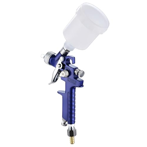 Osilly Car Touch Up Spray Gun with 0.8 mm Nozzle Vehicle Spraying Gravity Feed Paint Sprayer Include 125ml Capacity Cup Auto Air Spray Paint Gun Universal for Motorhome Automobile Truck (Blue)