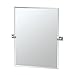 Gatco 4079S Elevate Frameless Rectangle Mirror, Satin Nickel, 31.5"H