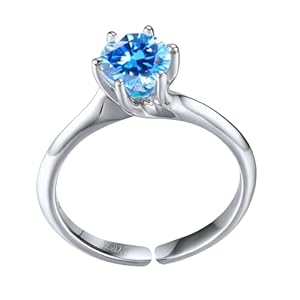 HighSpark 925 Silver Sparkling Martini Solitaire Ring for Women | 92.5 Sterling Silver & Diamond like Brilliance Sparkling Zirconia | Lovely Gift