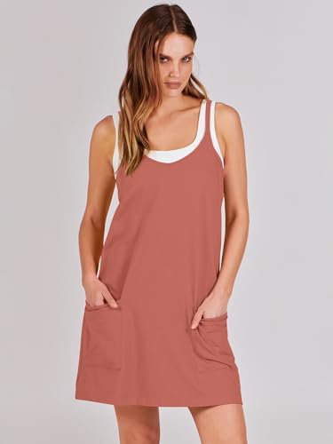 Image of ANRABESS Women Athletic Dress Summer Tennis Workout Active Sports Mini Romper Dress Built in Shorts Travel Vacation Clothes