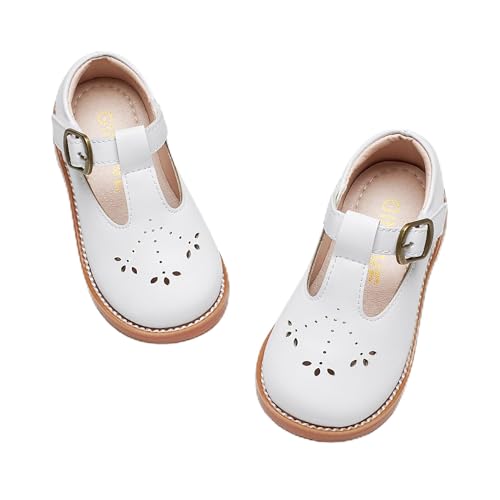 Image of GINFIVE Toddler Girls Dress Shoes Little Kids Flats School Mary Janes Shoes