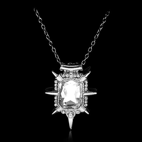 Calvas Fashion Zelena Wicked Witch Once Upon a Time Necklace Green and  White Crystal Pendant Necklace for Women Beautiful Jewelry (Metal Color: - Main Image