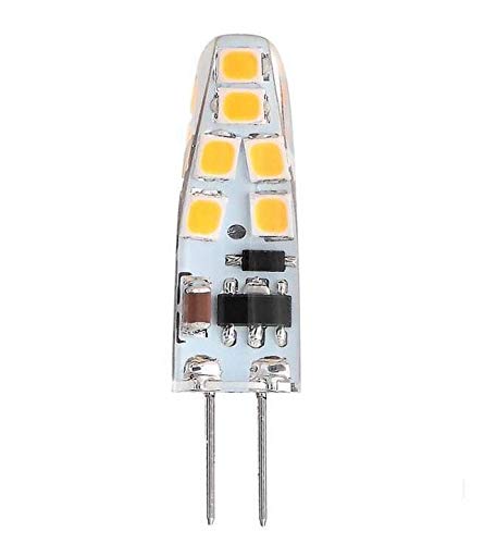 Best to Buy® (6-Pack) Dimmable 1.8-Watt T4 G4 LED Bulb 12-30V AC/DC, 12SMD2835 1.8W Warm White Color (Jc10 Bi-pin 10-18w Replacement)