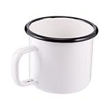 ARTSEWPLY Retro Dicker Emaille Teetasse aus Keramik Robuste Nostalgische Teetasse für Zuhause Kreative Vintage Tasse als Geschenk für Familie und Freunde