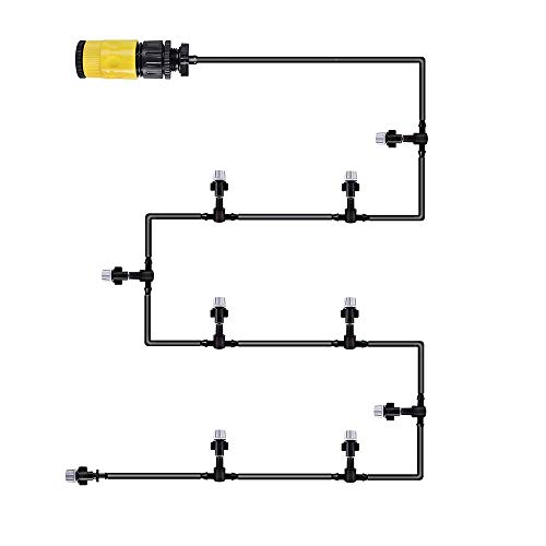 Mangueira Climatizadora Nevoa Kit Sistema Irrigacao Jardim Quintal Grama 10 M