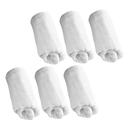 6pcs Cotton Muslin Burp Cloths Reusable Breathable Pee Pads for Newborns for Daily Use and Showers Soft Absorbent Diapers for Boys and Girls