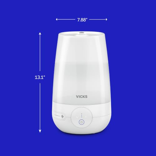 Vicks Filter-Free Plus Cool Mist Humidifier for Medium Rooms, 1.2 Gal Tank - image 2