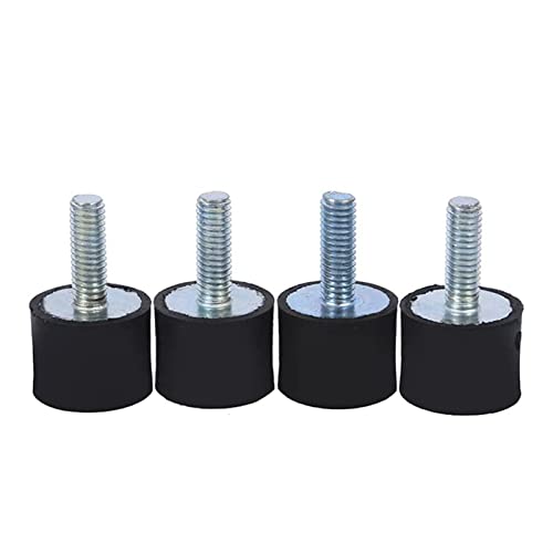 GTPBAO Stud Bushing 4Pcs M3 M4 M5 Single Male Thread Rubber Shock Absorbers, Anti Vibration Isolator for Air Compressors,Water Pump, Welding Machine Threaded Isolator (Size : D10 x H10 M4)