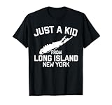 souvenir da uomo di long island new york, ragazzi, mappa del marito maglietta