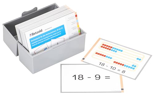 Betzold Rechenrahmen-Kartei in Karteibox, Zahlenraum bis 20 - Lernhilfe für Mathematik