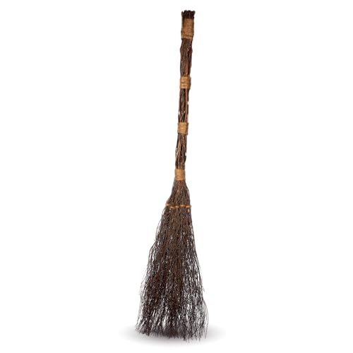Witches Broom 36” – Witch Broomstick Halloween Costume Accessory & Decoration | Hocus Pocus Broom Prop | Wicked Witch Broomstick Decor for Halloween Displays