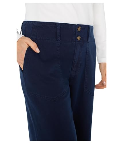 Liverpool Women's Utility Patch Pocket Wide Leg Mid-Rise Pants3