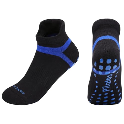 Chaussettes de yoga antidérapantes fitness pilates sport homme femme en coton