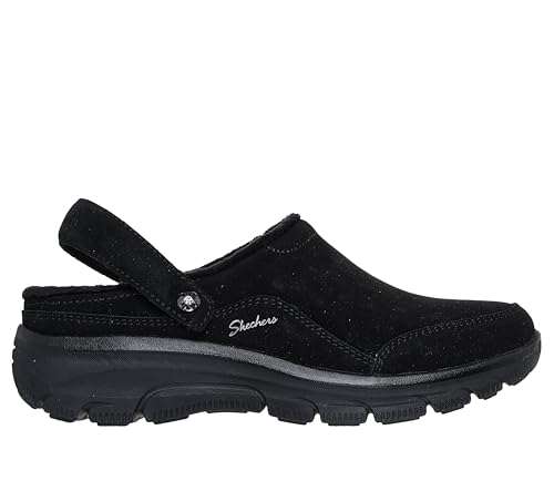 Skechers Skechers Women's Easy Going - Distinctive Charm, Sling Open Back with Air-Cooled Memory Foam, Black/Black, 5.5M