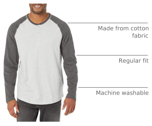 Image of Amazon Essentials Men's Long-Sleeve Henley Shirt