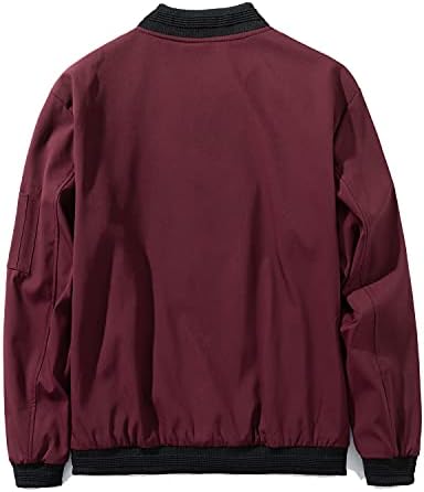 URBANFIND Men's Slim Fit Lightweight Sportswear Jacket Casual Bomber Jacket US S Red - 2