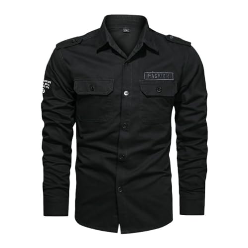 Chemise à manches longues pour homme vêtement mi-saison uni haut décontracté